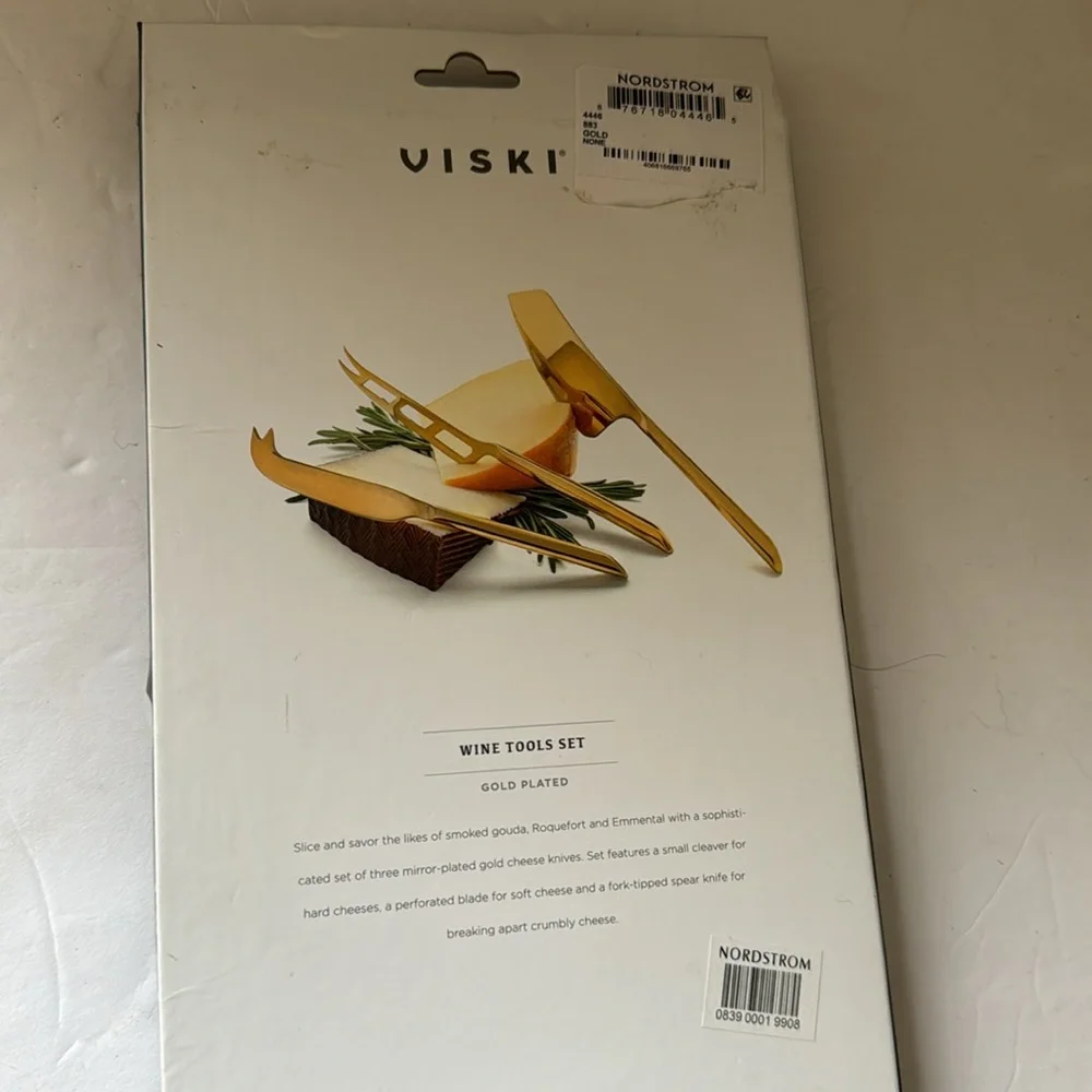 Viski Gold plated Cheese knives set